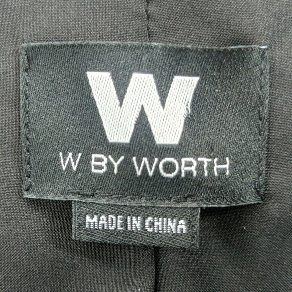 W By Worth Blazer Womens 8 Black Single Button Career Minimalist Capsule Neutral - Picture 6 of 7